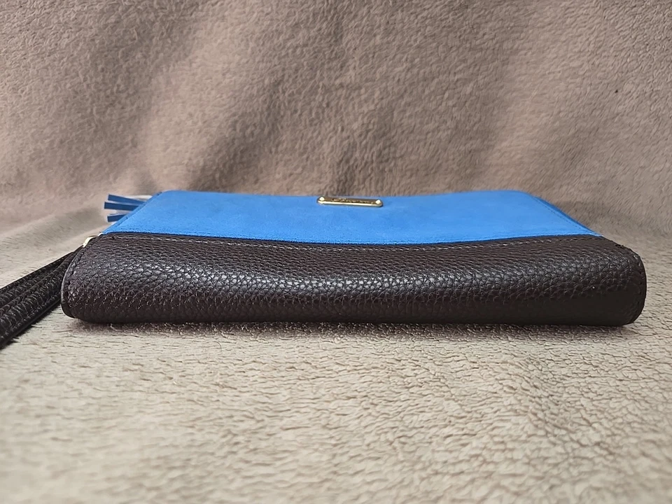 Pulsera Buxton de cuero y gamuza con correa azul guijarro marrón Foto 2 de 4