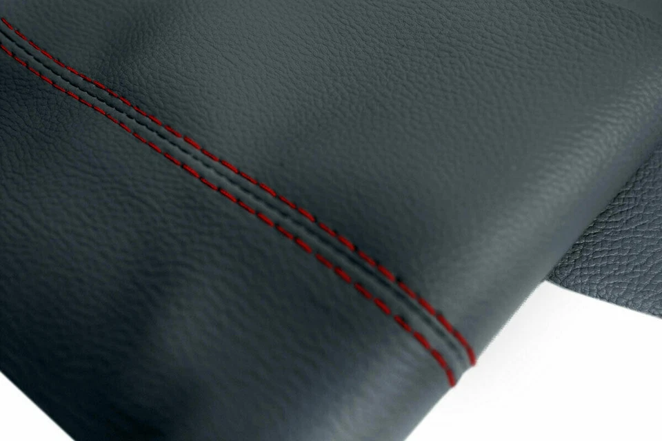 Se adapta a 10-14 VW GTI Golf MK6 PVC Cuero Inserto Trasero Panel Cubierta Puntada Roja Foto 2 de 4