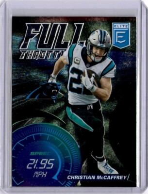 2021 Panini Donruss Elite Christian McCaffrey Panther Full Throttle Card #FT2