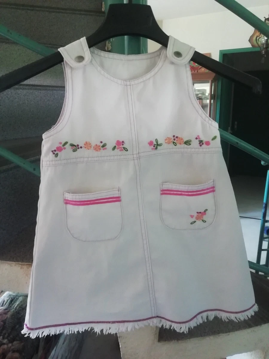 Robe Pour Fille 11-12 Ans M&S - Rose Et Blanc Rayée, Doublée, Sans Manches - Neuve Sans étiquettes