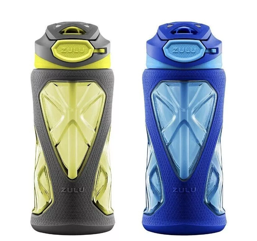 Zulu 16Oz Water Bottles 2 Pack Blue Green Set eBay