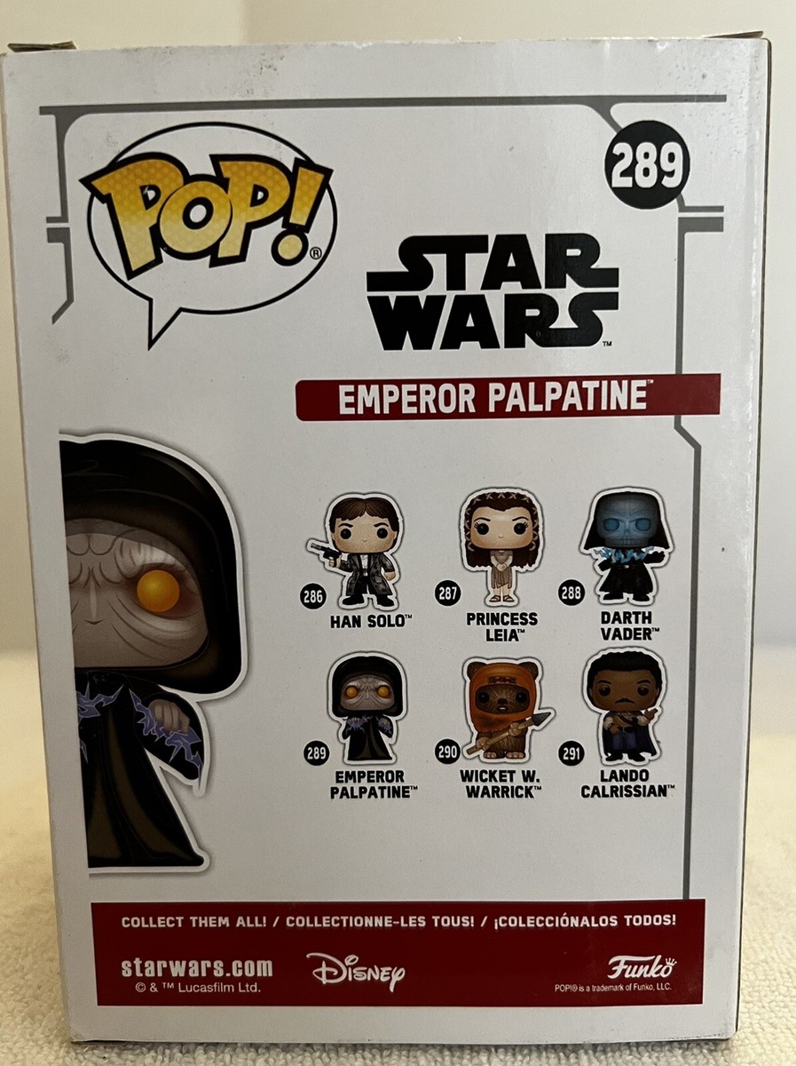FunkoPop！289 EMPEROR PALPATINE Emperor Palpatine Star Wars Funko POP 289, VERY GOOD