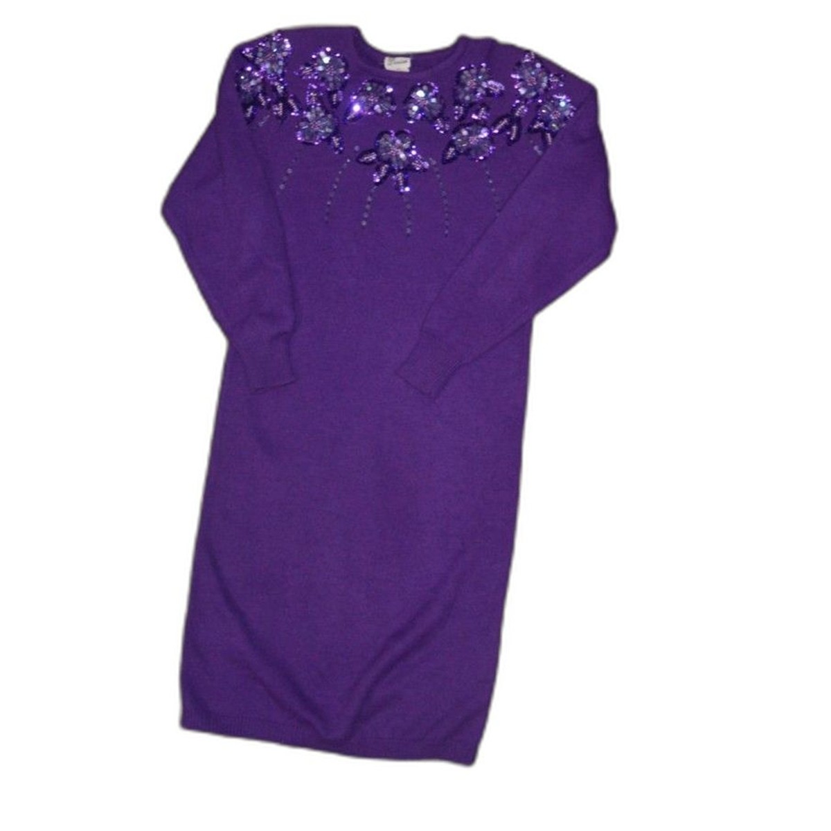 Lady Darian Sequined Floral Vintage Hong Kong Bodycon Sweater