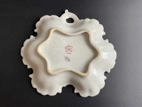 Both Japan Fine China Flower Shaped Handled Candy Nut Dish 8 1/4” Wide - Imagen 5 de 6