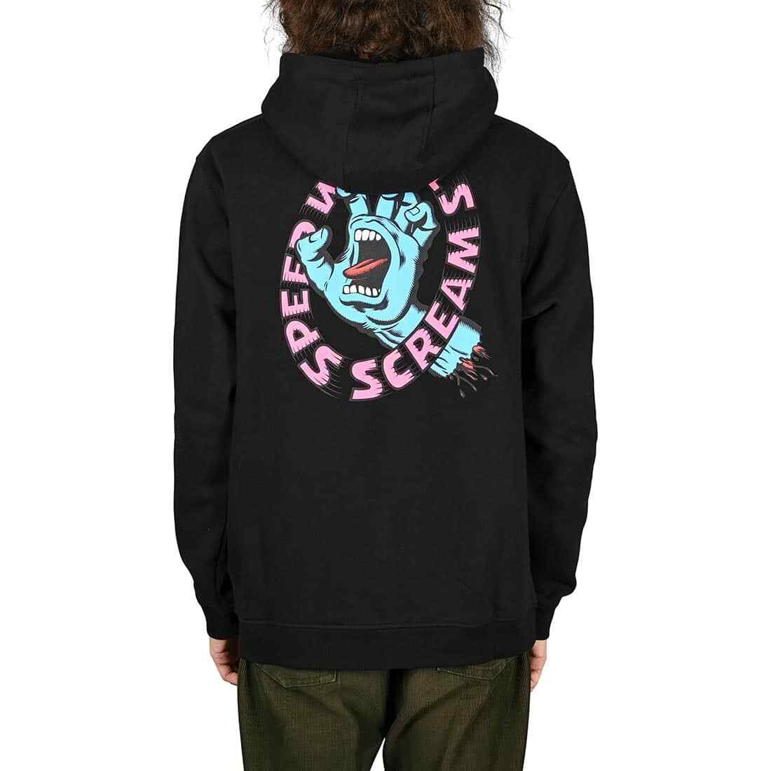 Santa Cruz Speed Wheels Scream Zip-Up Hoodie Black