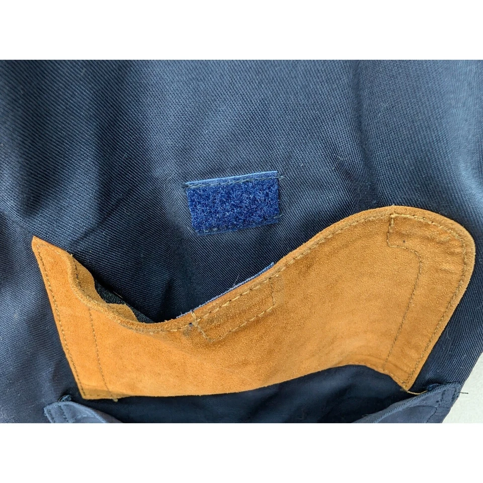 Castellani Shooting Hunting Vest Men's Navy Brown Cotton Italian Gorpcore Size L - Image 3 of 4