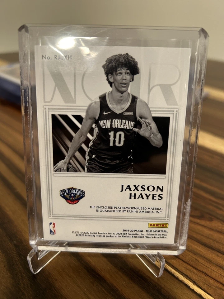 2019 Panini Noir Jaxson Hayes Rookie player worn Jumbo Material 57/99 - Image 2 of 2