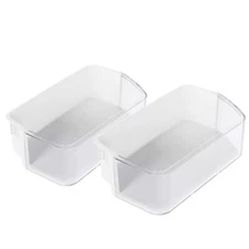 One Pair White Door Shelf Bin Right Side For SAMSUNG Refrigerators DA97-12650A