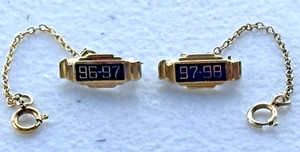 VINTAGE AUXILLARY VFW ANTIQUE GOLD FINISH (AGF) LOT OF 2 LAPEL PINS