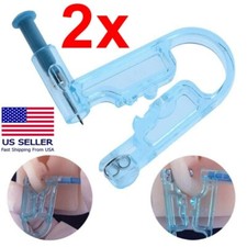 2Pcs Piercing Gun Disposable Sterile Ear Nose Piercing Kits Ear Rings Studs