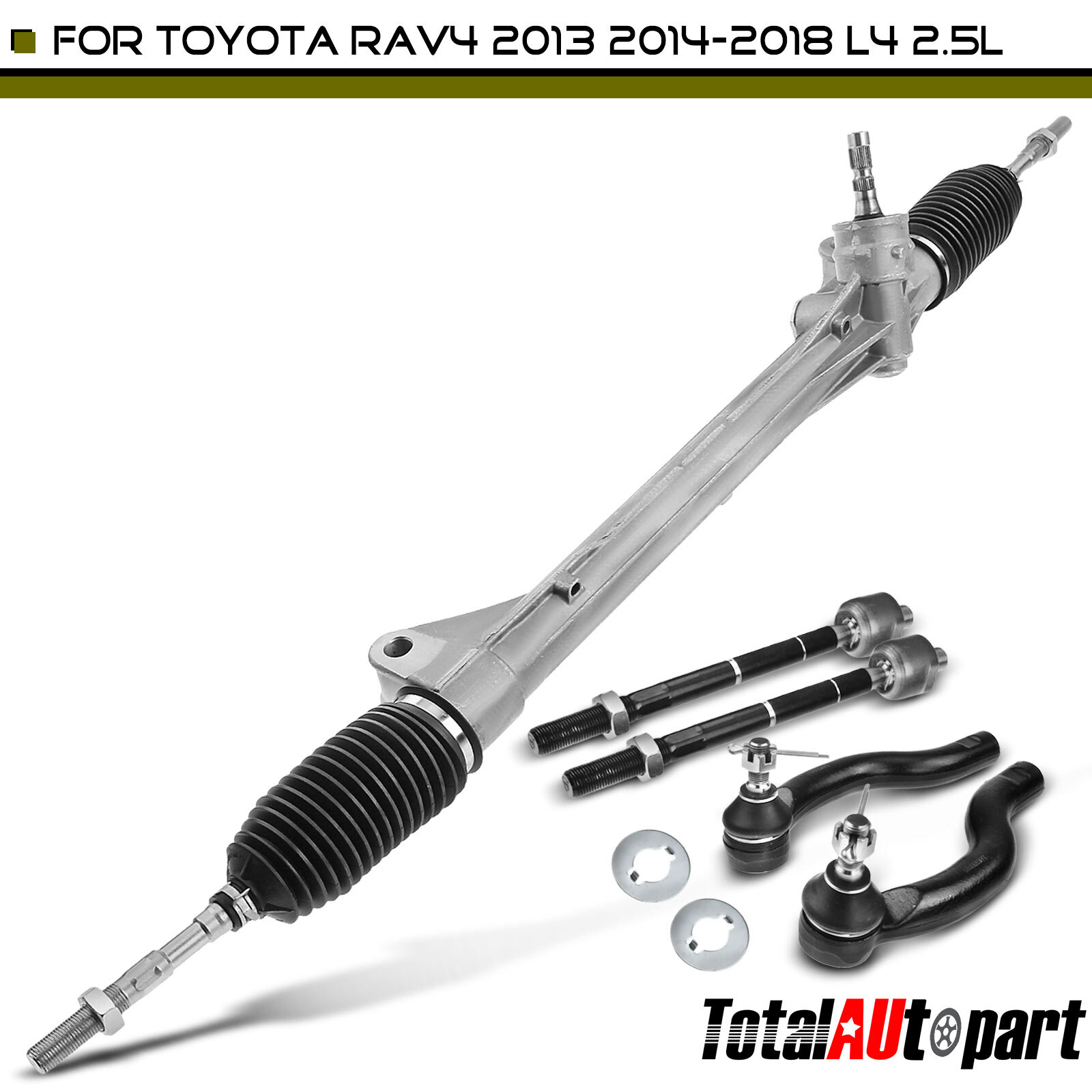 5x Rack & Pinion Tie Rod End Kit for Toyota RAV4 2013 2014-2018 L4 2.5L Front