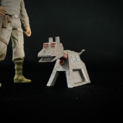 Custom 3D printed K9 Robot Dog for 3.75 Inch (1:18) Figure Diorama