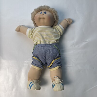 Cabbage Patch Doll, 17''  Blue Eyes, Blonde Hair, Set, Shoes Boy