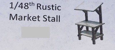 Dollhouse Miniature Rustic Market Stall Kit 1:48 Quarter Scale O Scale