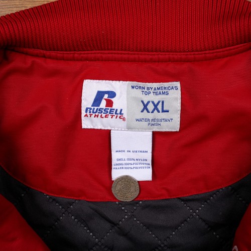 Vintage Russell Athletic Varsity Jacket 2XL Bomber Red - Picture 3 of 9