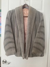 Vintage 1950s Faux Fur Womans Coat Jacket - La France