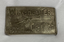 Winchester Repeating Guns Brass Belt Buckle Vintage 1970s