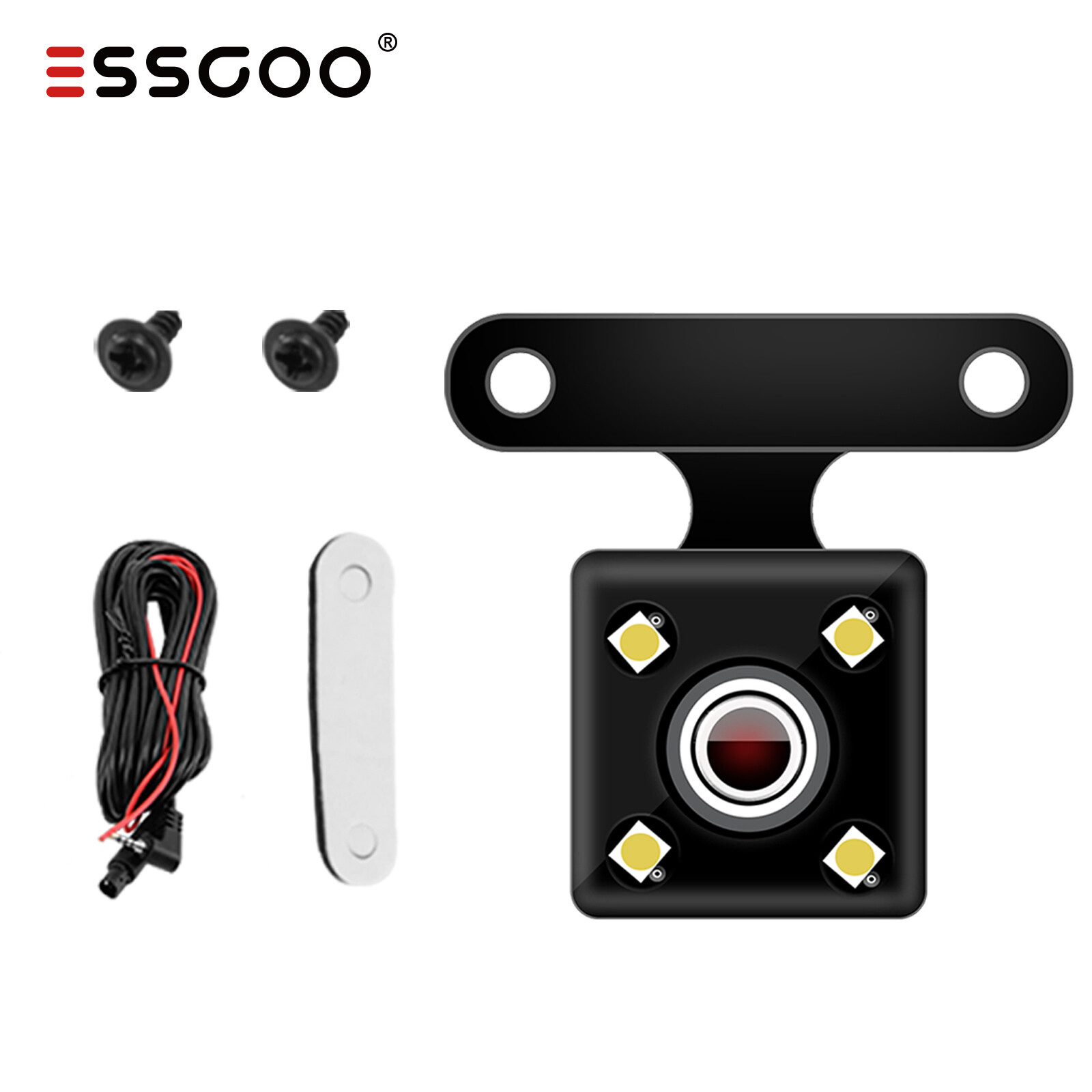 Dash Cam 5pin 480p HD Car DVR with Night Vision Rear Camera-image