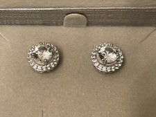 *BRAND NEW* ZALES Jewelers Sterling Silver Lab Created White Sapphire Earrings