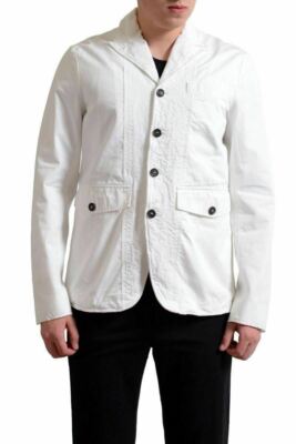 Dsquared2 Men's White Four Button Blazer Sport Coat  US 38 IT 48