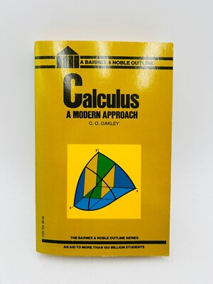 Calculus  A Modern Approach  Barnes   Noble Outline Series 1971 PB Good