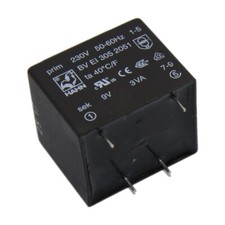 BV EI 305 2051 Transformator: &uuml;berzogen 3VA 230VAC 9V 334mA Montage: PCB 111g HA