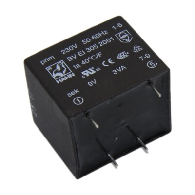 Trasformatore TNE 230VAC 12V 2,3VA – Montaggio PCB – BV EI 305 2800 – Nuovo