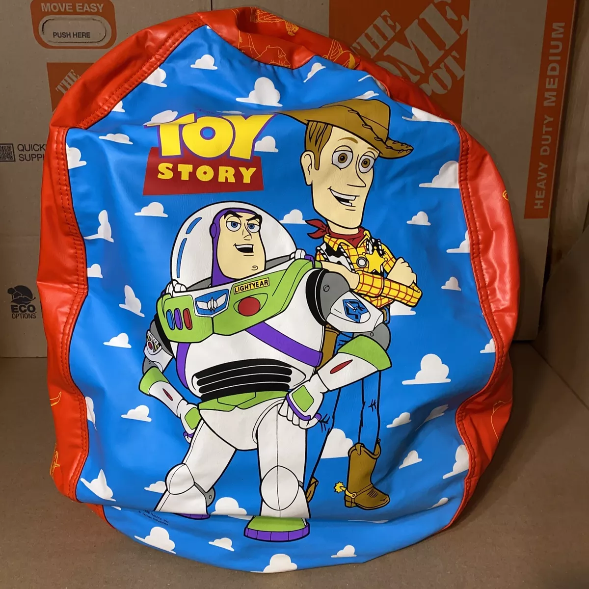 1996 Hasbro Disney Toy Story Bean Bag Chair Woody Buzz Lightyear