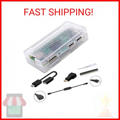 GeeekPi Pi Zero 2 W Case/Zero W Case, 7 in 1 Basic Starter Kit with 20Pin GPIO H