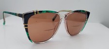 Vintage Giorgio Saint Angelo Black Green Oval Sunglasses Hong Kong FRAMES ONLY