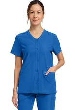 Cherokee WW Originals Scrub Women's 2-Pocket Snap-Front Top CK844A ROY Free Ship