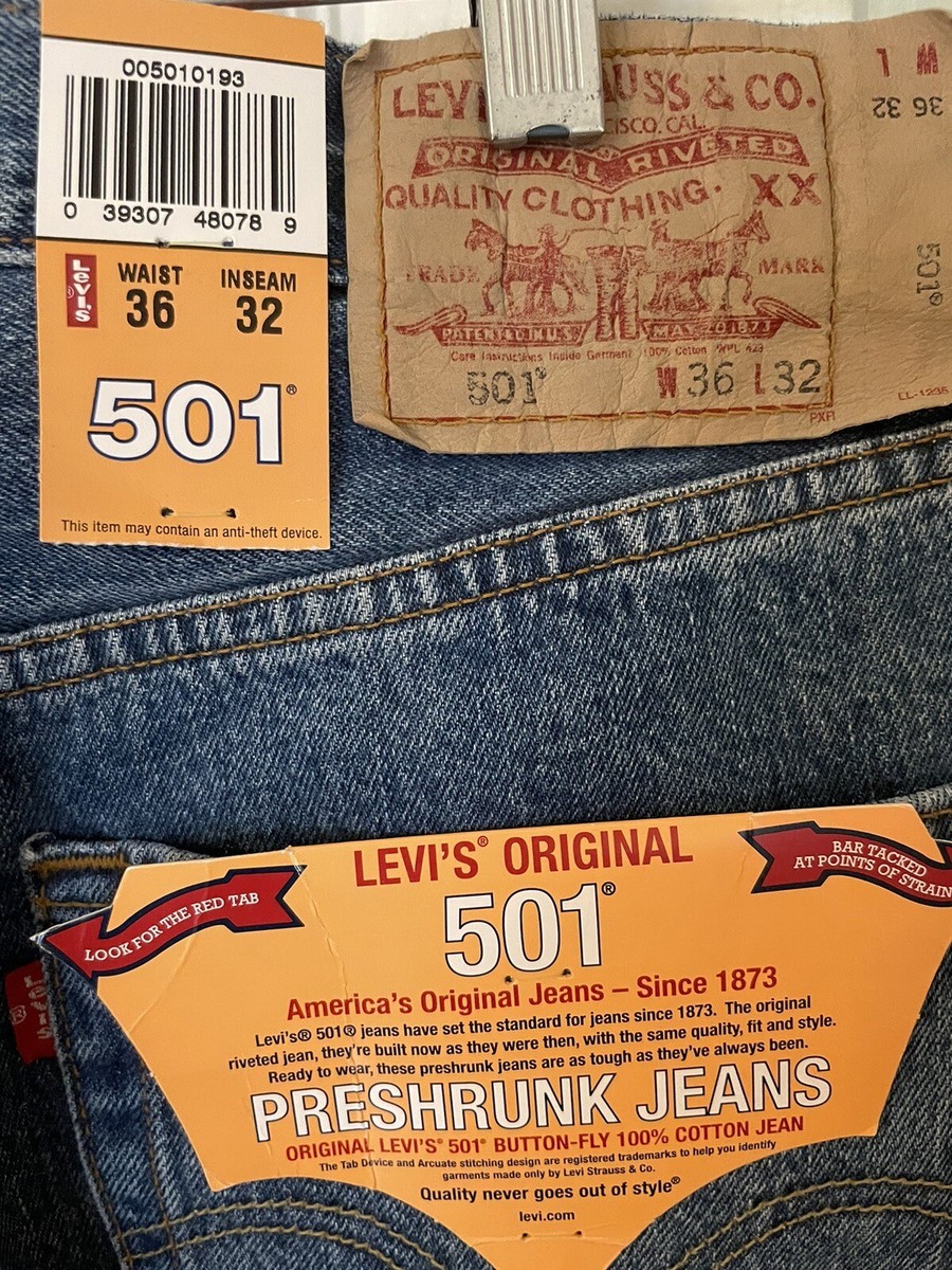 Levi 501 Jeans Men's New Size 36