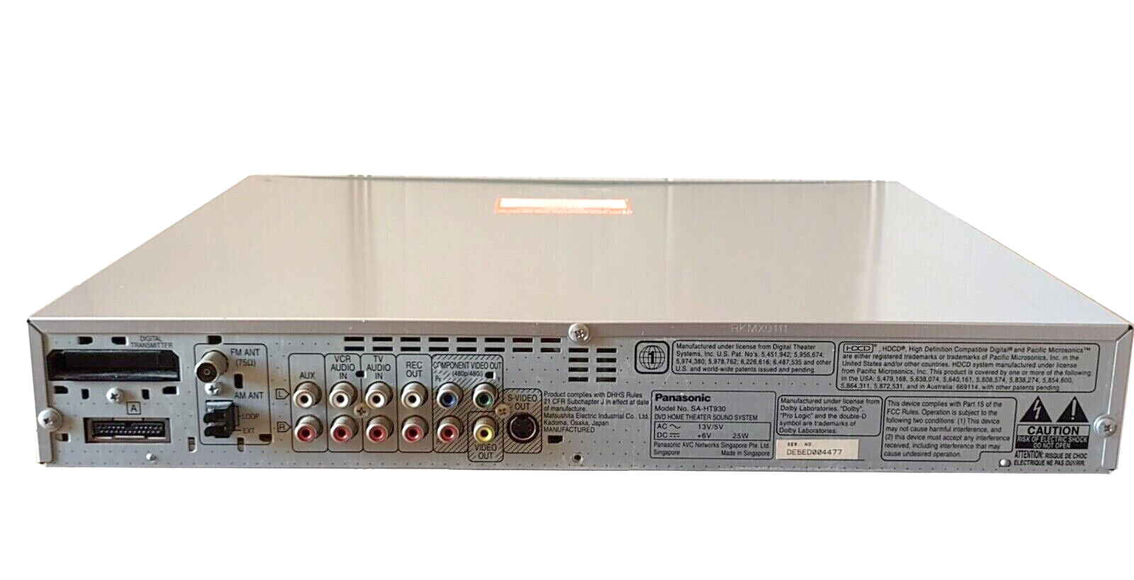 Panasonic SAHT930 5Disc Changer DVD Home Theater Sound System eBay