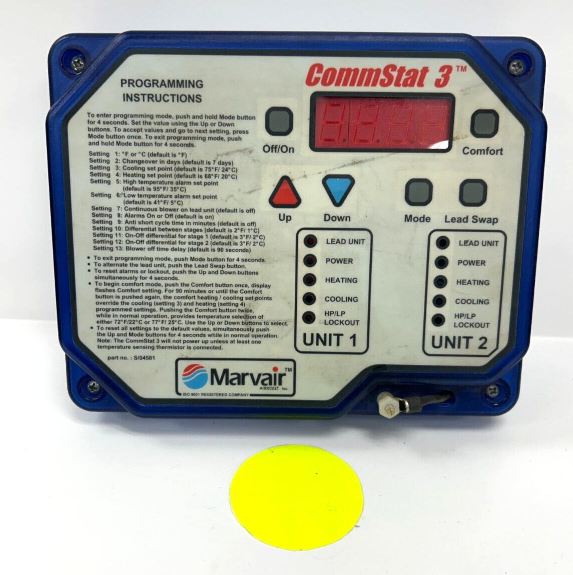 MARVAIR COMMSTAT 3 CONTROLLER S/O4581 | eBay
