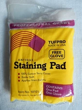STAINING PAD Antique Cotton Terry, by Tufpro 10101 ~ Vintage NOS New Old Stock