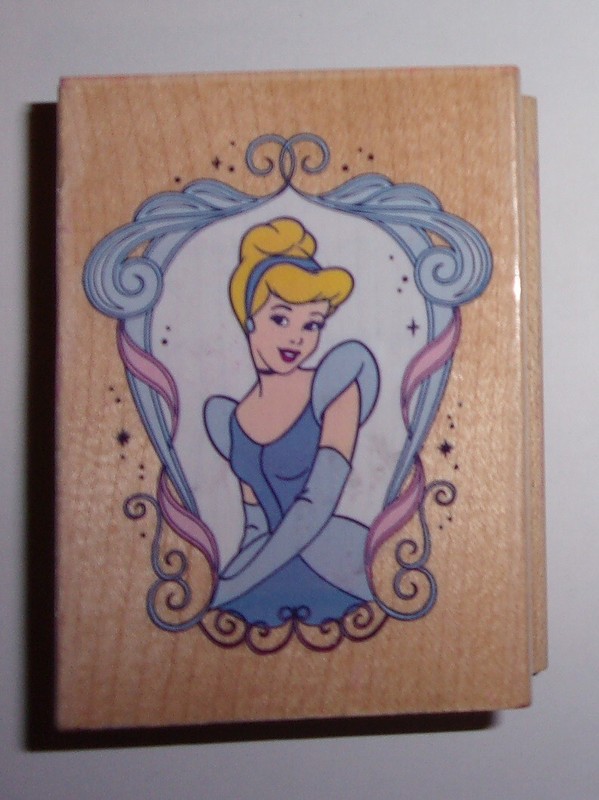 All Night Media CINDERELLA PORTRAIT Rubber Stamp Lightly Used 2 1/4 x 3