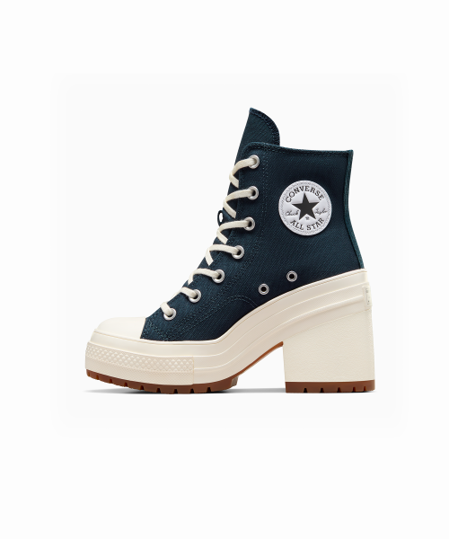 New Converse Chuck 70 De Luxe Heel Platform Shoes Obsidian (A07565C)