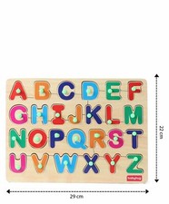 Wooden Alphabet Puzzle Multicolour