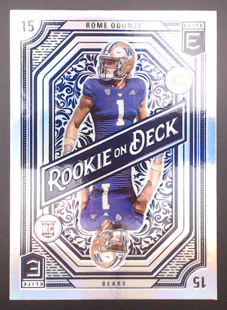 2024 Panini Donruss Elite Rome Odunze #2 Rookie On Deck Chicago Bears