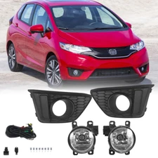 Fit 2014 2015 2016 2017 Honda Jazz Fog Lights Front Bumper Lamps W/Wiring