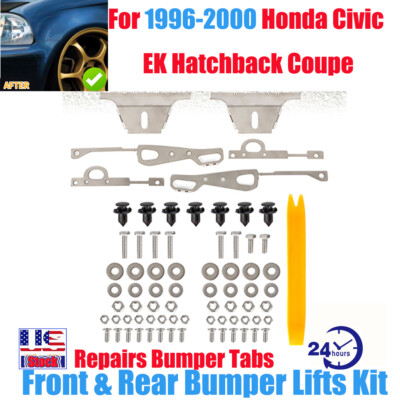 For 1996-2000 Honda Civic EK Hatchback Coupe Front & Rear Bumper Lifts Kit 1997