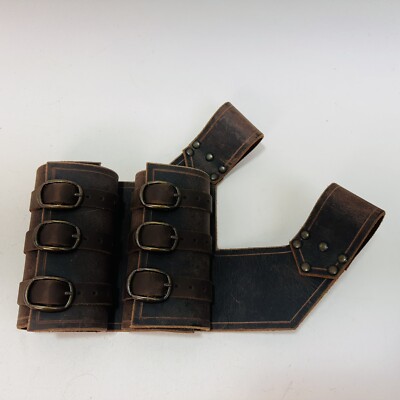 Dracolite Handmade Medieval Leather Scabbard Double Side for LARP / Brown