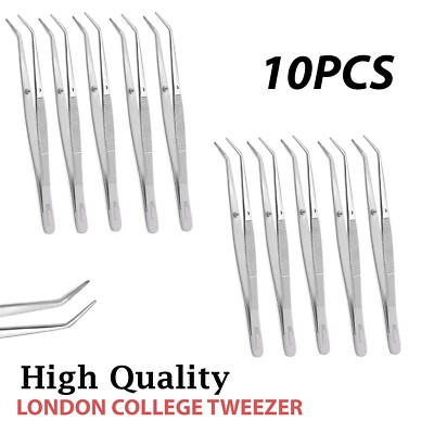 Dental London Tweezer College Plier Non-Locking Serrated Tips
