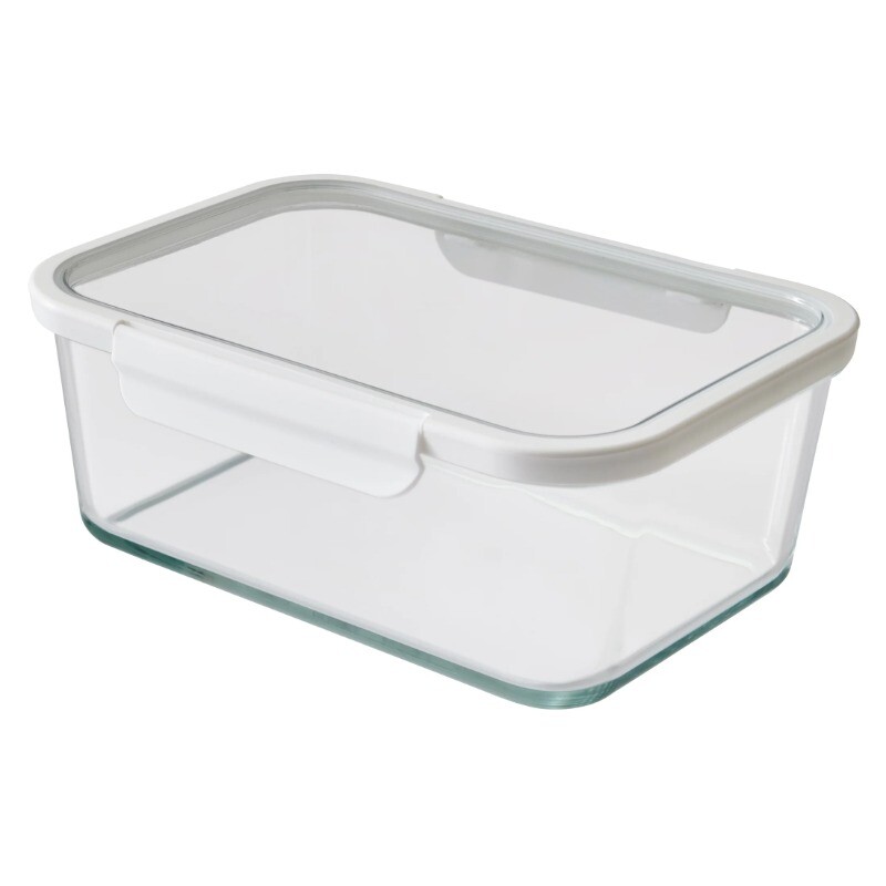 Better Homes Gardens 10-Cup Rectangular Glass Food Storage Container with Lid