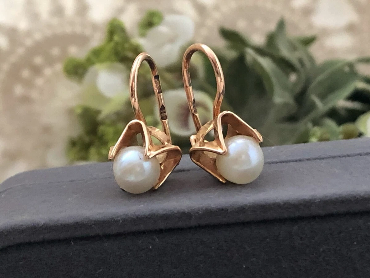 Russian gold deals earrings ebay