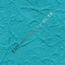 5 Turquoise Extra Thick Handmade Mulberry Paper stationery Tear Bears Piecing