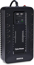 Cyberpower ST900U Standby UPS Battery Backup and Surge Protector, 900VA/500W, 12