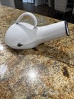 Antique White Porcelain Enamel Black Trim Male Urinal Or Wall Planter — photo 3