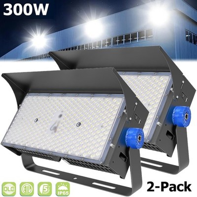 LED Stadium Flood Light 300W Equivalent 15000LM Super Bright LED Arena Light 2PC