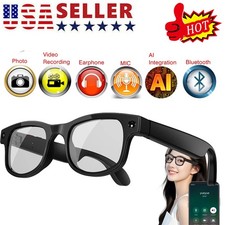 AI Smart Glasses Gradient Lenses Men Women With 8MP Camera 4K HD Video Recorde